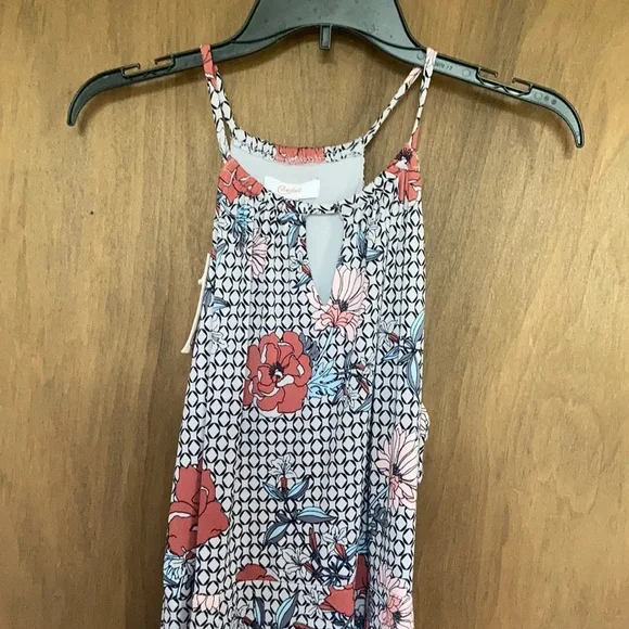 Relist8/8❌Candie’s front slit halter print maxi dress w keyhole XL jr - Picture 3 of 16